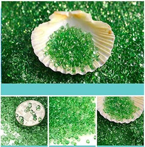 1 Pound Glass Stones Gorgeous Aquarium Decorated Irregular Glass Pebbles Artificial Glaze Crystal Stones Rocks for Fish Turtle Tank Landscape Bottom or Potted Plants Decoration (Amber) in Saudi Arabia
