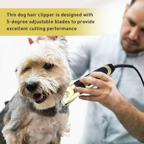 JIANWEI Dog Clippers- Electric Pet Shaver Low Noise Hair Trimmer Tool Rechargeable Dog Cat Grooming Clipper with 4 Limit Brushes for Small and Large Dogs Cats Animals (2) in Saudi Arabia