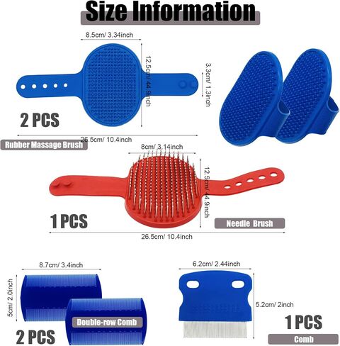 NA Allazone 13 PCS Rabbit Grooming Kit Small Animal Grooming Supplies, Double-Sided Comb, Rabbit Brush for Shedding, Nail Clipper and Trimmer, Toothbrush for Bunny Rabbit Hamster in Saudi Arabia