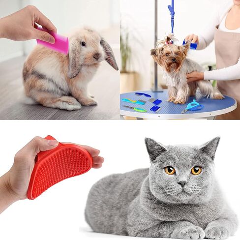 NA Allazone 13 PCS Rabbit Grooming Kit Small Animal Grooming Supplies, Double-Sided Comb, Rabbit Brush for Shedding, Nail Clipper and Trimmer, Toothbrush for Bunny Rabbit Hamster in Saudi Arabia
