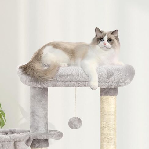 MIAO PAW 15Cat Tree Tower Condo Sisal Post Scratching Furniture Activity Center Play House Cat Bed Grey in Kuwait