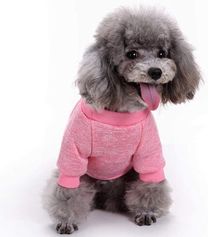 Dog Clothes Soft Pet Apparel Thickening Fleece Shirt Warm Winter Knitwear Sweater for Small and Medium Pet (S, Dark Blue) in Saudi Arabia
