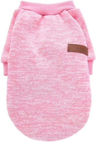 Dog Clothes Soft Pet Apparel Thickening Fleece Shirt Warm Winter Knitwear Sweater for Small and Medium Pet (S, Dark Blue) in Saudi Arabia