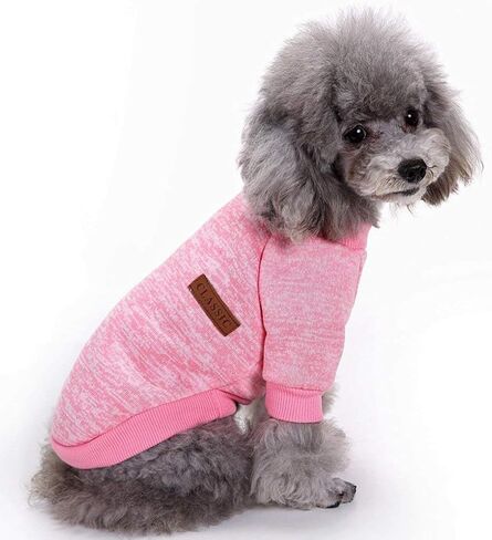 Dog Clothes Soft Pet Apparel Thickening Fleece Shirt Warm Winter Knitwear Sweater for Small and Medium Pet (S, Dark Blue) in Saudi Arabia