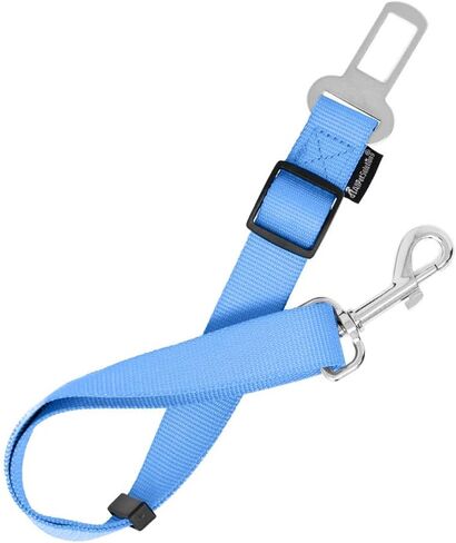All Pet Solutions Dog/Cat Seat Belt Car Vehicle Safety Adjustable Travel Lead for Harness or Collar (Single, Blue) in Saudi Arabia