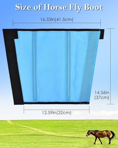 حذاء KATUMO Horse Fly Boots سروال ضيق شبكي مريح للغاية مع مجموعة قناع ذبابة الحصان المسامي لمنع لدغات الذباب المؤلمة والأشعة فوق البنفسجية، وتقليل الإجهاد|الستومب|تلف الحافر|تعب الساق in Kuwait