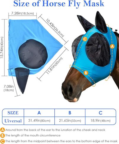 حذاء KATUMO Horse Fly Boots سروال ضيق شبكي مريح للغاية مع مجموعة قناع ذبابة الحصان المسامي لمنع لدغات الذباب المؤلمة والأشعة فوق البنفسجية، وتقليل الإجهاد|الستومب|تلف الحافر|تعب الساق in Kuwait