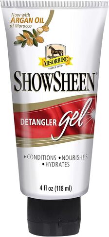 Absorbine ShowSheen Detangler Gel for Coat, Mane & Tail, Moroccan Argan Oil, Tackles Toughest Knots on Horses, Dogs & Livestock, 4oz in Saudi Arabia