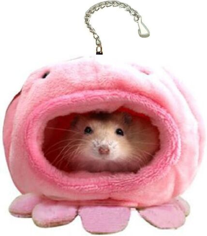 Pet Hamster Warm Bed House Cusion Fleece Hut Hanging Cage Cute Toy Nest for Mini Small Animal Mice,Rat,Sugar Glider,Chinchilla,Dwraf Hamster,Gerbil in Saudi Arabia