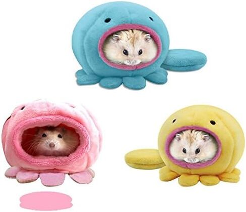 Pet Hamster Warm Bed House Cusion Fleece Hut Hanging Cage Cute Toy Nest for Mini Small Animal Mice,Rat,Sugar Glider,Chinchilla,Dwraf Hamster,Gerbil in Saudi Arabia