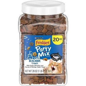 Purina Friskies Cat Treats, Party Mix Wild West Crunch - (Pack of 10) 2.1 oz. Pouches