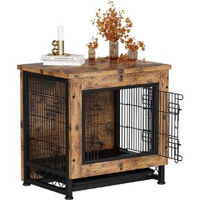 Wooden Dog Crates Furniture for Medium Dogs, Dog Kennels and Crates Heavy Duty End Table with Removeable Tray and 3 Door for Small Medium Large Dogs Cage in Saudi Arabia