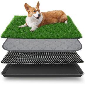 وسادة عشبية للكلاب من إمبلبات مع صينية، عشب نونية للكلاب لتدريب الجراء، عشب صناعي مزيف للكلاب للتبول في الأماكن المغلقة والخارجية in Kuwait