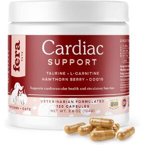 Fera Pets Heart Supplement - Taurine for Dogs & Cats, 120 Capsules in Saudi Arabia