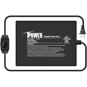iPower 6 by 8-Inch 8 Watts Reptile Heating Mat with Temperature Controller Under Tank Warmer Terrarium Heat Pad for Reptiles and Amphibians, Black in Kuwait