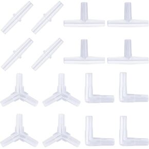 Pawfly Aquarium Airline Tubing Connectors Plastic Inline Valve, Fish Tank Air Pump Connector, 40-Piece in Saudi Arabia
