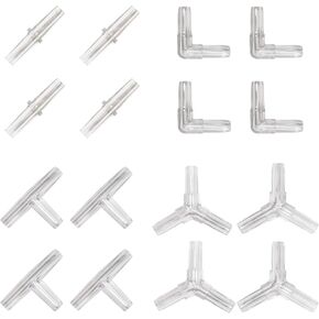 JIH Aquarium Airline Tubing Connectors Black Plastic,Standard 3/16" air tubing (J-Black4-40)