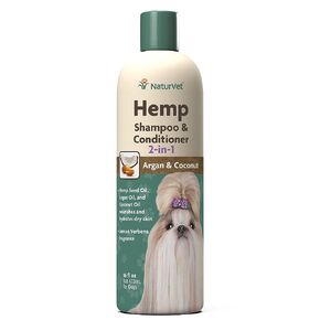 شامبو وبلسم NaturVet Hemp 2 في 1 مع الأرغان وجوز الهند للكلاب، سائل 16 أونصة، صنع في الولايات المتحدة الأمريكية in Kuwait