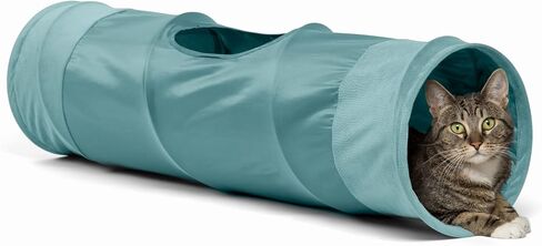 Best Friends by Sheri Ilan Oxford Cat Tunnel for Indoor Cats in Rose with Ball Toy, 36" x 10" in Saudi Arabia