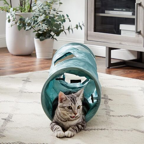 Best Friends by Sheri Ilan Oxford Cat Tunnel for Indoor Cats in Rose with Ball Toy, 36" x 10" in Saudi Arabia