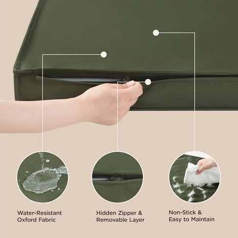 Lesure Waterproof Dog Bed for Medium Dogs - Outdoor Dog Bed with Oxford Fabric Surface, Medium Egg Orthopedic Foam Pet Bed with Removable and Durable Cover, Machine Washable in Kuwait