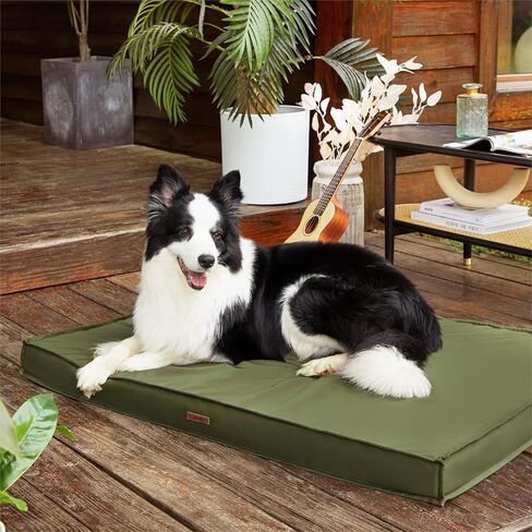 Lesure Waterproof Dog Bed for Medium Dogs - Outdoor Dog Bed with Oxford Fabric Surface, Medium Egg Orthopedic Foam Pet Bed with Removable and Durable Cover, Machine Washable in Kuwait
