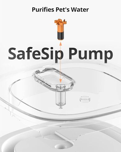 eufy Pet Water Fountain, SafeSip Pump Cat Water Fountain for Small Dogs and Cats, Dishwasher Safe Stainless Steel Cat Water Fountain, 3L Capacity, BPA-Free, Ultra-Quite, Easy to Clean in Saudi Arabia