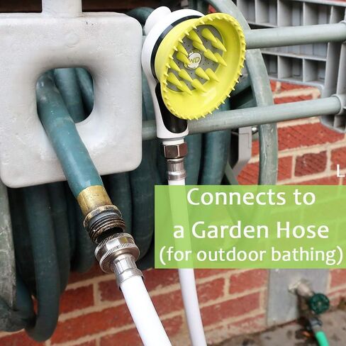 Wondurdog Bathtub Spout & Garden Hose Attachment Dog Wash Kit | Wash Your Pet. Don't Get Wet with Rubber Grooming Teeth and Splash Shield in Saudi Arabia