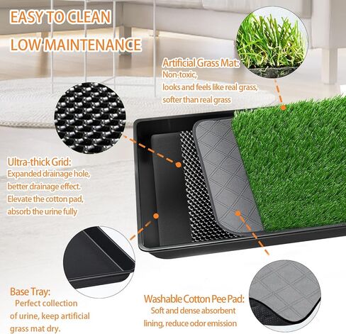 وسادة عشبية للكلاب من إمبلبات مع صينية، عشب نونية للكلاب لتدريب الجراء، عشب صناعي مزيف للكلاب للتبول في الأماكن المغلقة والخارجية in Kuwait