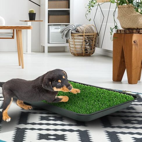 وسادة عشبية للكلاب من إمبلبات مع صينية، عشب نونية للكلاب لتدريب الجراء، عشب صناعي مزيف للكلاب للتبول في الأماكن المغلقة والخارجية in Kuwait