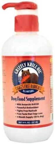 Grizzly Wild Antarctic Krill Oil All-Natural Antioxidant Dog Food Supplement, 8 oz in Saudi Arabia