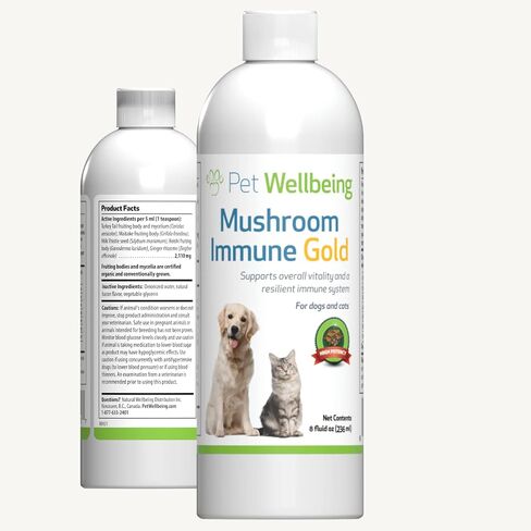 Pet Wellbeing More Mushrooms Kit for Dogs with Cancer - Immune System Support and Antioxidant Protection - Turkey Tail, Reishi, Maitake, Astragalus, Blessed Thistle, Sheep Sorrel in Saudi Arabia