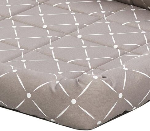 MidWest Homes for Pets 40224-BLD Quiet Time Couture Ashton Bolster Pet Bed, Small Dog/24, Blue & White Diamond Pattern in Kuwait