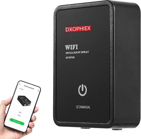 DXOPHIEX WIFI مرطبات الزواحف الزواحف مستر التلقائي نظام التغشية الزواحف تررم مستر لنباتات الغابات المطيرة والبرمائيات والزواحف مع فوهات التغشية القابلة للتعديل 360 درجة in Kuwait