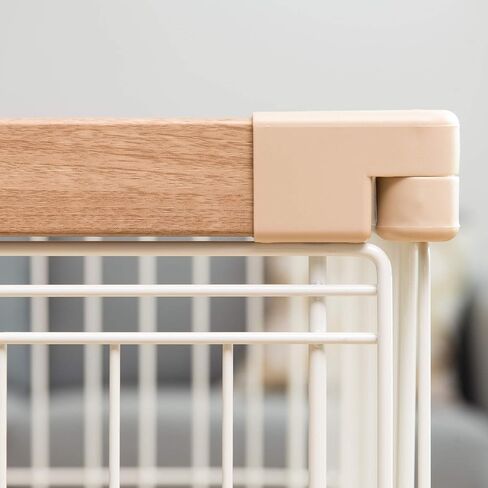 IRIS USA Furniture-Style Wooden Enclosed Pet Crate, Puppy Small Medium Dog Easy Cleaning Multi-Purpose Modern Wire Kennel, Dark Brown in Kuwait