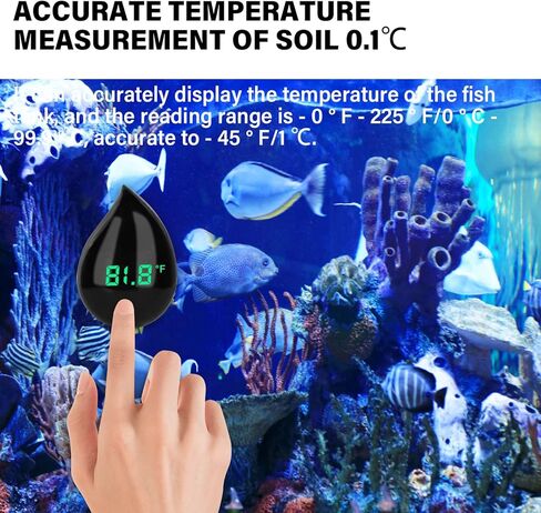 ميزان حرارة حوض السمك الرقمي: ميزان حرارة حوض السمك اللاسلكي عالي الدقة لقياس درجة حرارة حوض السمك مقياس حرارة رقمي لسلاحف الأسماك in Kuwait