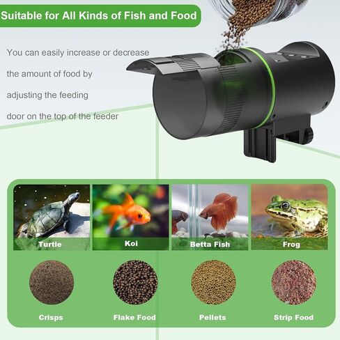 جهاز تغذية اسماك اوتوماتيكي لحوض السمك، موزع طعام اسماك تلقائي للعطلات - مقاوم للرطوبة وقابل للبرمجة لعطلة نهاية الاسبوع، جهاز تغذية اسماك كهربائي لحوض السلاحف | خزان بيتا in Kuwait