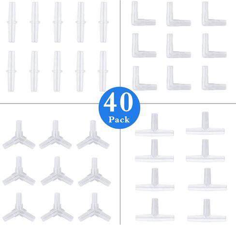 وصلات أنابيب طيران لحوض السمك من Pawfly، صمام بلاستيكي مضمن، 40 قطعة in Kuwait