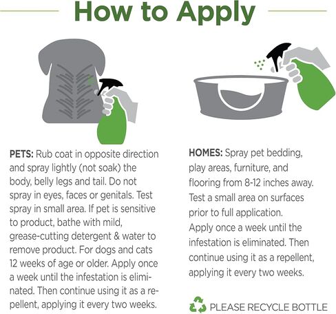 TevraPet Naturals Flea and Tick Spray for Dogs, Cats, and Home | Safe for Pets and Children | Fast Acting Essential Oils | 32 Ounces in Kuwait