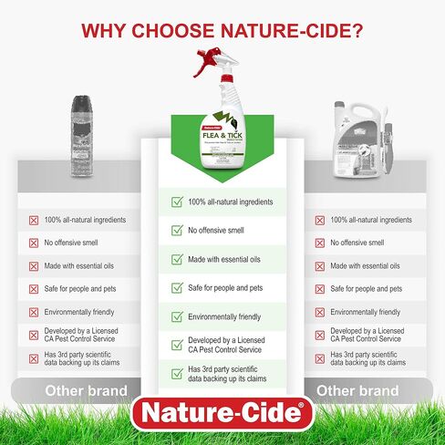 طبيعة-Cide البرغوث والقراد. رذاذ طبيعي بالكامل للقراد والبراغيث للمنزل والحيوانات الأليفة للحفاظ على منزلك آمنًا. يقتل على الاتصال. لا توجد رائحة قوية. 32 أونصة in Kuwait