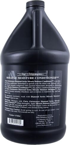 Chris Christensen Diamond Series Miracle Moisture Dog Conditioner, Groom Like a Professional, Pro-Vitamin Formula, Provides Maximum Moisture, Use on Both Dogs and Cats, Made in USA, 16 oz in Kuwait