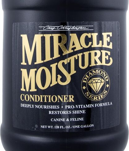 Chris Christensen Diamond Series Miracle Moisture Dog Conditioner, Groom Like a Professional, Pro-Vitamin Formula, Provides Maximum Moisture, Use on Both Dogs and Cats, Made in USA, 16 oz in Kuwait