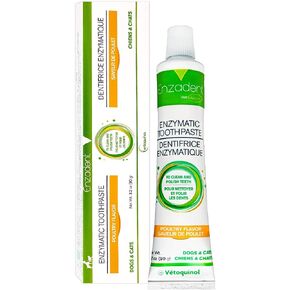 Vetoquinol Enzadent Enzymatic Toothpaste for Cats & Dogs – 3.2 oz, Poultry Flavor – Triple Enzyme Formula for Healthy Teeth & Gums – Oral Dental Care: Removes Plaque, Polishes Teeth & Freshens Breath in Saudi Arabia
