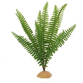 JIHAQUA Fake Fern Plants, Reptile Plastic Terrarium Decor, Reptiles Amphibians Tank Accessories for Crested Gecko Leopard Lizard Chameleon