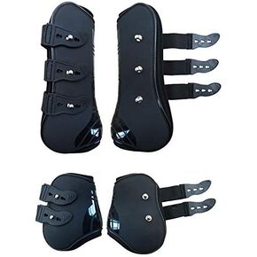 Zelro Open Front Jumping Tendon Horses Boots, Secure Leg Protection, Lightweight and Tough Dressage Horse Riding Equestrian Equipment in Kuwait