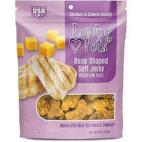Loving Pets - Soft Chew Jerky (Stick-Shaped, Chicken, Bacon & Cheese Recipe) USA Made Dog Treats