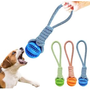 العاب مضغ للكلاب من نيشنج، 3 قطع من العاب كرات الحبل للجلب والشد للسلالات الكبيرة/المتوسطة، لعبة تسنين تفاعلية لتوزيع المكافآت، لعبة مضغ للجراء غير سامة in Kuwait