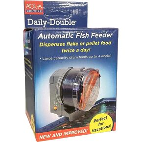 Aqua Culture Daily-Double Automatic Fish Feeder Aquarium Food Fish Battery Power in Saudi Arabia