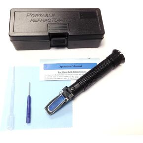 Ade Advanced Optics aaosal-B Automatic Temperature Compensation Sea Water Salinity Refractometer for Aquarium, 0% - 10% and 1.0 to 1.070 S.G. Dual Scale Hydrometer, Black in Saudi Arabia