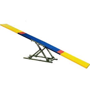 Cool Runners 12' Aluminum and Steel Dog Agility Teeter with Rubber Skin, Blue, Yellow, and Red 2-Part in Kuwait